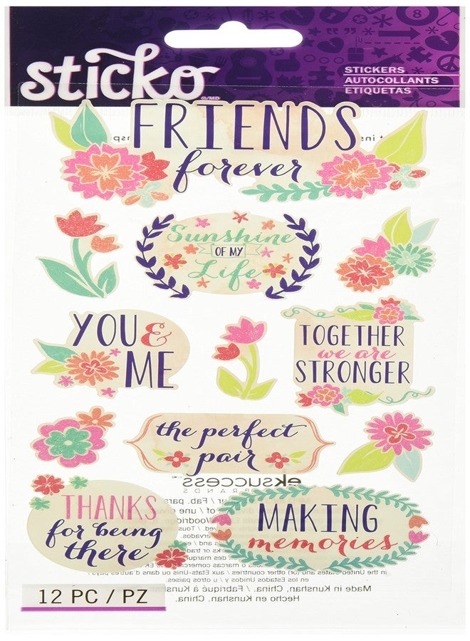 Sticko , Friends, 12 Stickers, Multicolor - Image 1